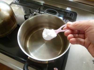 片栗粉は、最初、必ず冷たい水に溶かしてください